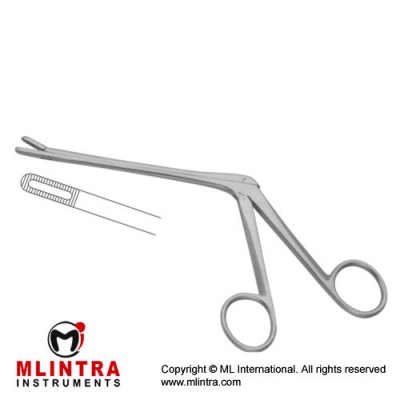 Schlesinger Leminectomy Rongeur Serrated Jaws Stainless Steel, 13 cm - 5" Bite Size 3 x 10 mm
